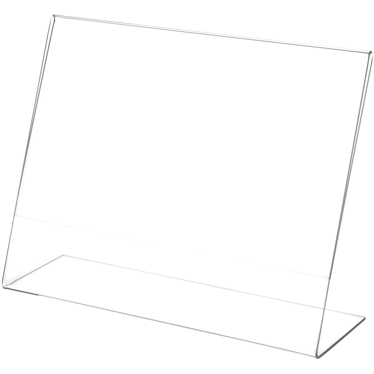 Plymor Clear Acrylic Sign Display / Literature Holder (Angled), 11" W x 8.5" H